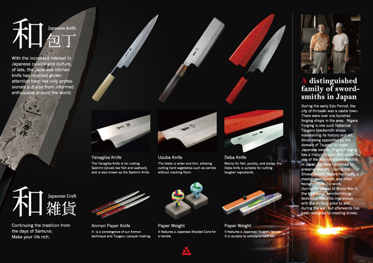 Japanese knife Japanese knife Nigara Forging Co., Ltd. Brochure